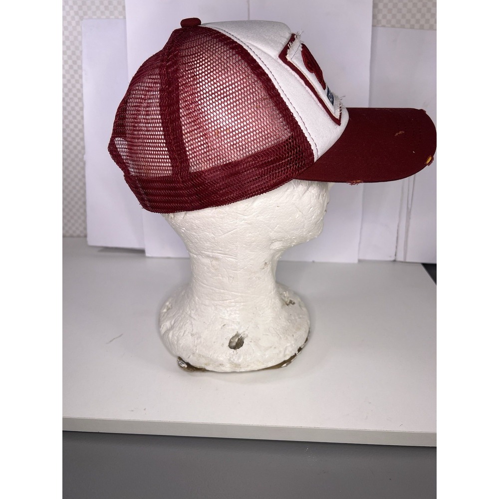 Western New York Vintage Maroon/White Trucker Hat Cap Distressed Snapback - Picture 13 of 16